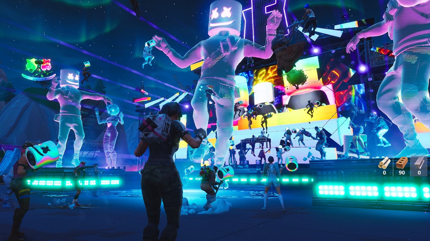Marshmello concert lights up Fortnite's Pleasant Park | PCGamesN