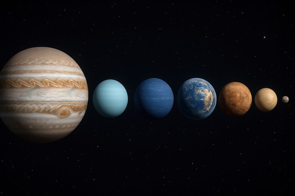 Planets aligned in space | Free Photo - rawpixel