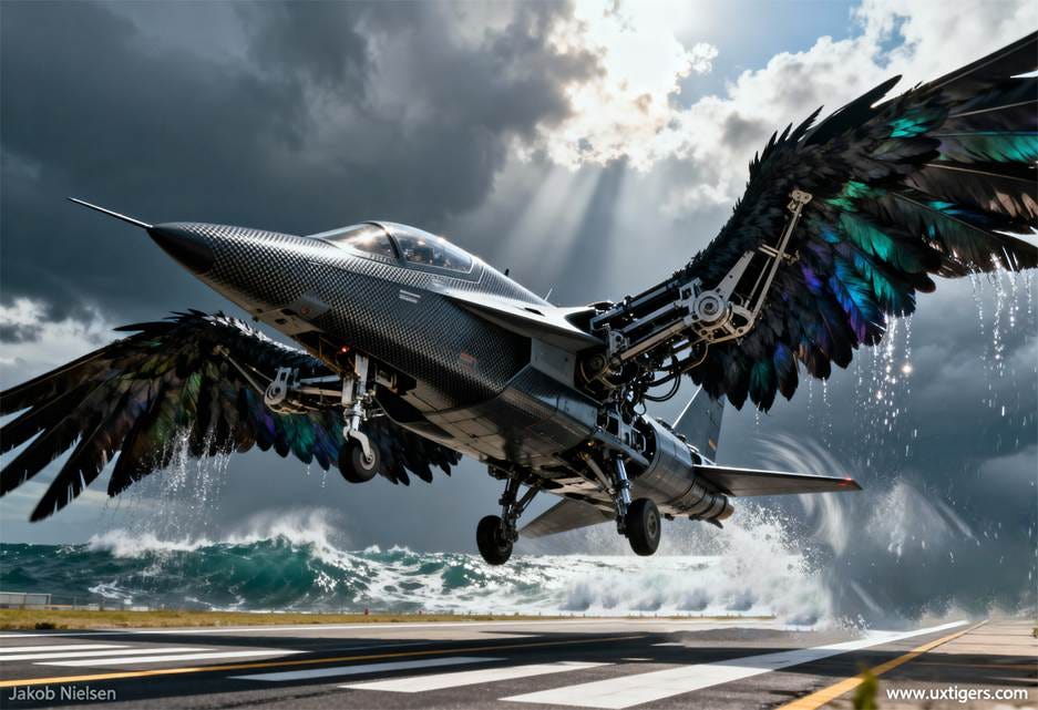 A jet with wings flying over a runway

AI-generated content may be incorrect.