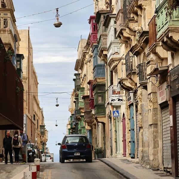 On the streets of Valletta, Malta. On the streets of Valletta, Malta.