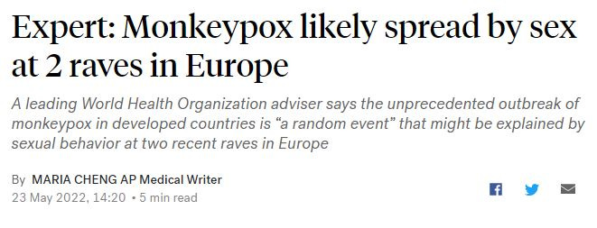 Monkeypox news headline