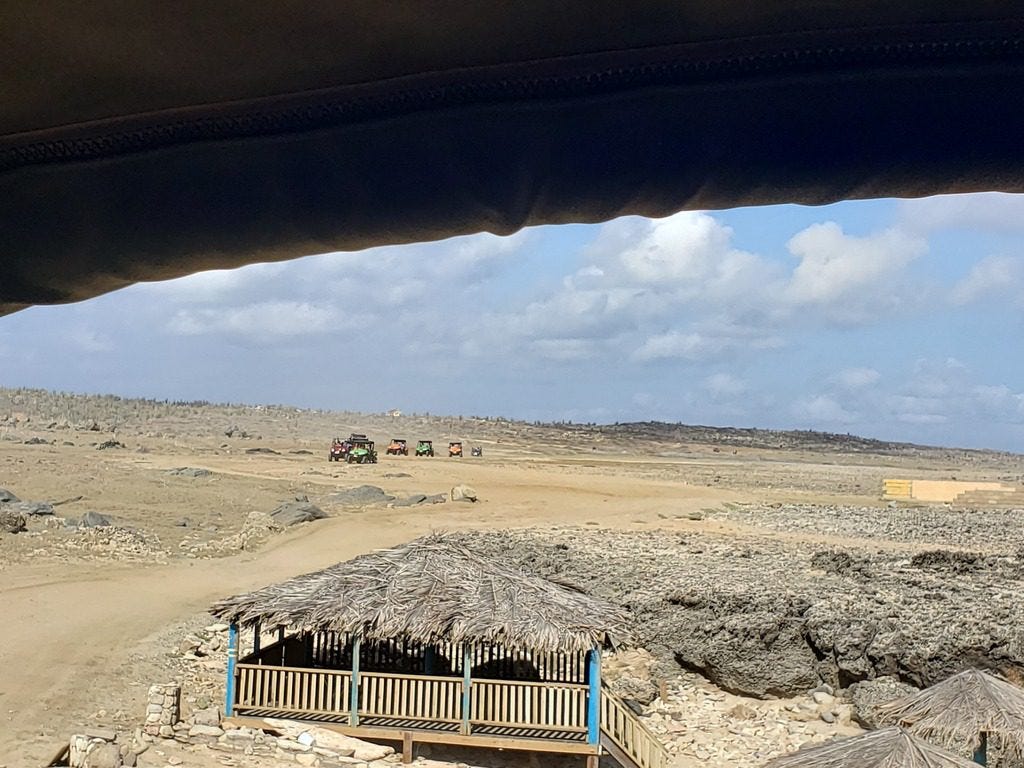 Aruba off-road jeep tour goes through the cente of the island