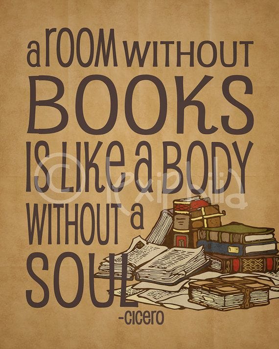 Reading Book Library Print- A Room Without Books is Like a Body Without a Soul - Wall Print - Home Decor - School Print - Vintage Print - Etsy Reading Book Library Print- A Room Without Books is Like a Body Without a Soul - Wall Print - Home Decor - School Print - Vintage Print - Etsy