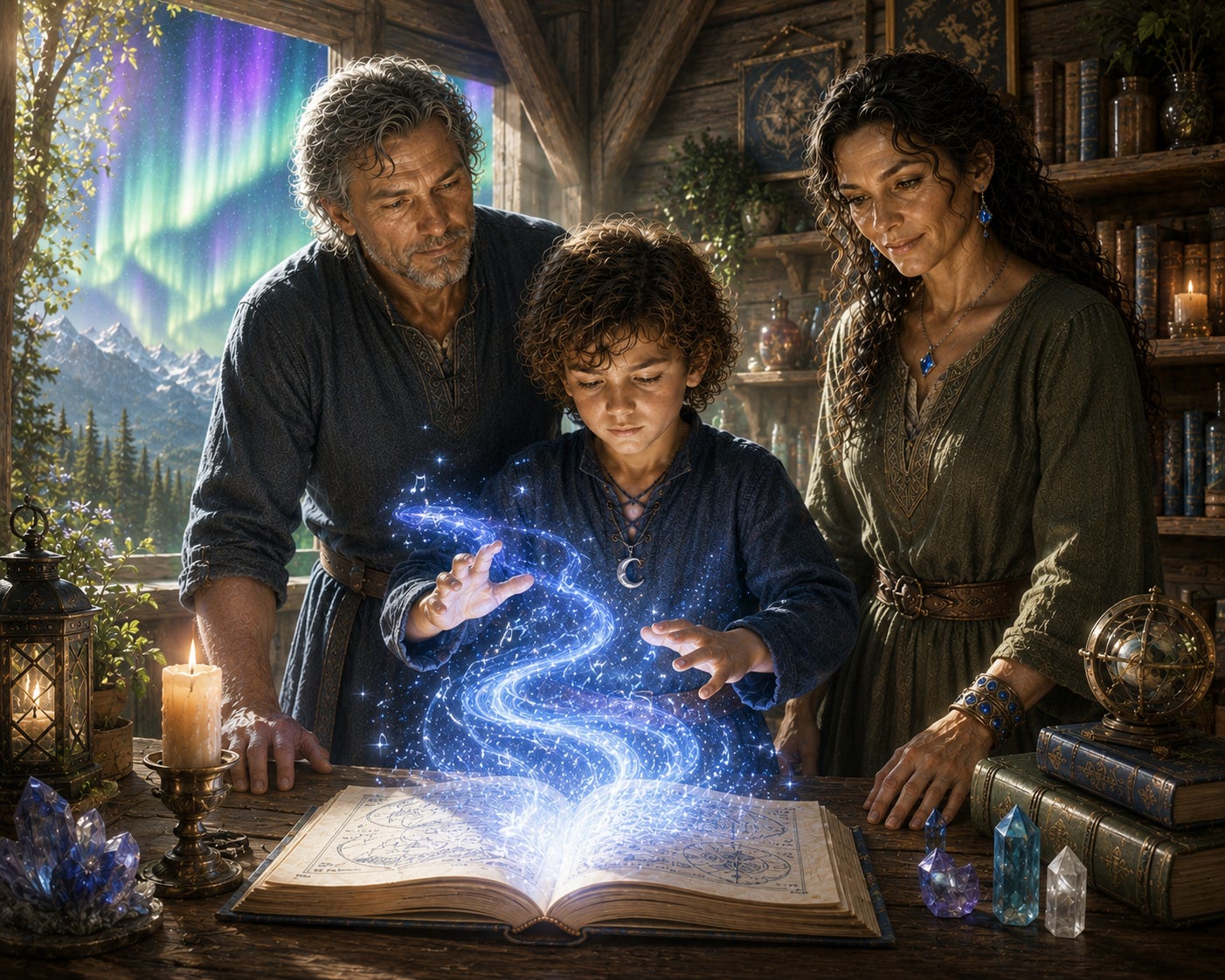 Chaiz age 8 learning magic