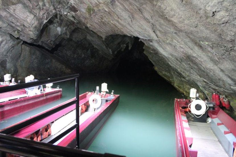 Boats in Penn's Cave