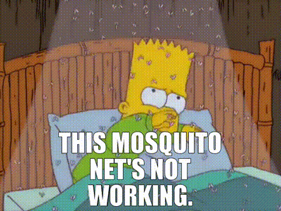 YARN | This mosquito net's not working. | The Simpsons (1989) - S12E17  Comedy | Video clips by quotes | 8ce025b1 | 紗