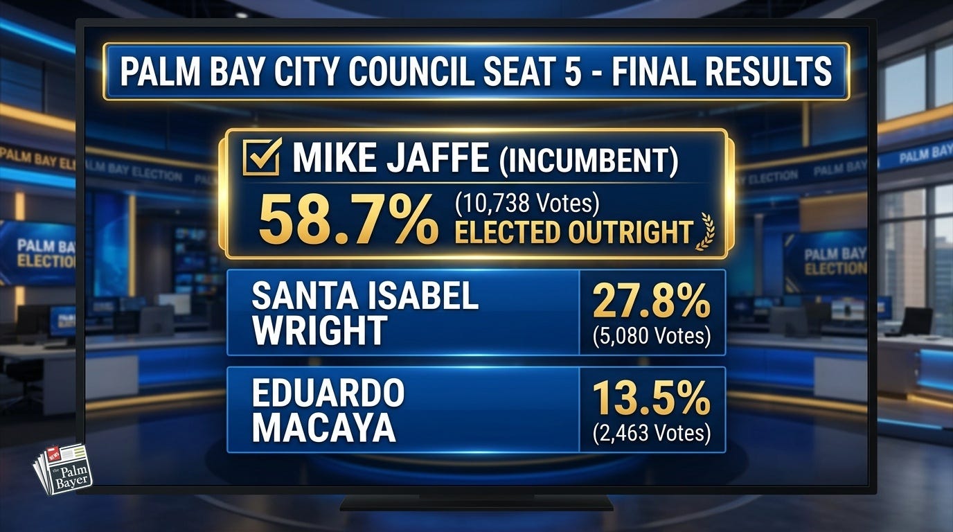 Palm Bay City Council Seat 5 Final Results Palm Bay City Council Seat 5 Final Results