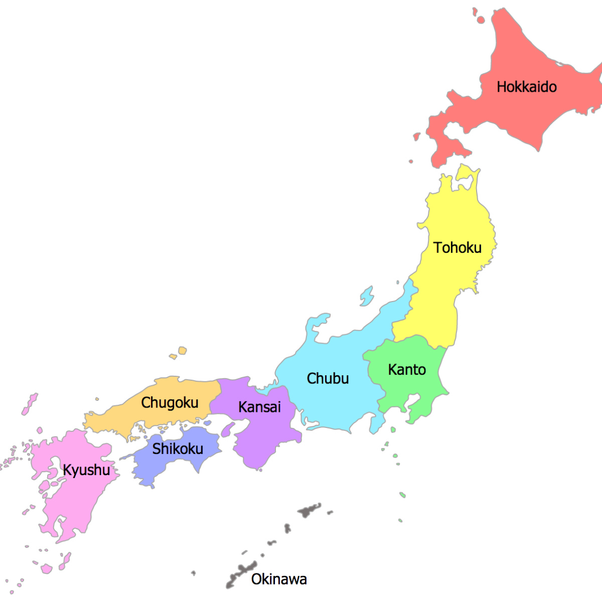 List of the Regions and Prefectures of Japan | Kyuhoshi