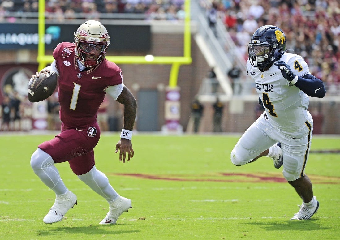 No. 14 Florida State ties program record with 11 touchdowns in blowout  victory over East Texas A&M - Field Level Media - Professional sports  content solutions | FLM