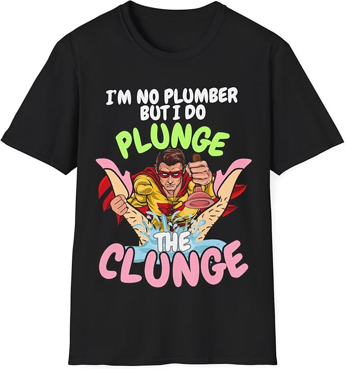 Made4Giggles Plunge Clunge Funny Mens Tshirt Stag Do Accessories Lads Holiday Tops Black Made4Giggles Plunge Clunge Funny Mens Tshirt Stag Do Accessories Lads Holiday Tops Black