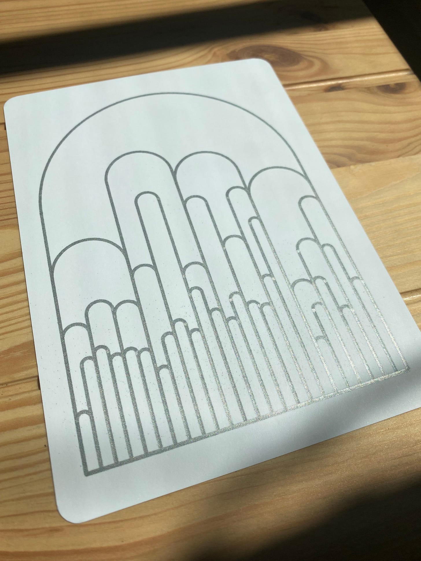 Infinite Arches print - vertical view