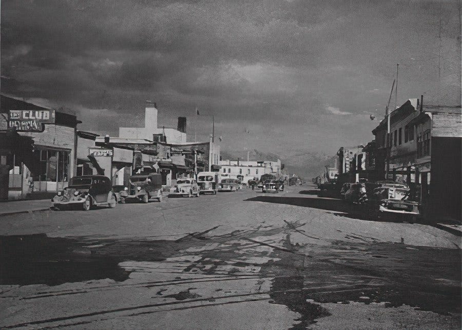 4th Avenue in 1940s Anchorage, Alaska. 4th Avenue in 1940s Anchorage, Alaska.