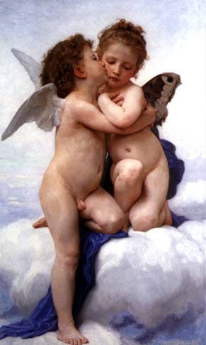 A young woman with delicate butterfly wings, representing the soul, in soft classical light A young woman with delicate butterfly wings, representing the soul, in soft classical light