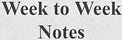 Week to Week Notes
