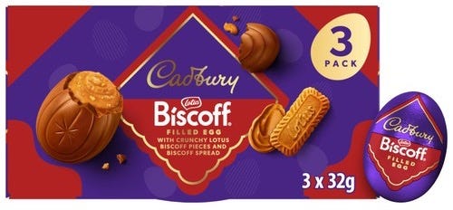 Cadbury Biscoff Filled Eggs 3 x 32g