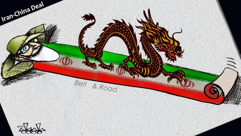 iroon.com: Cartoons: Rolling out the Persian carpet for China