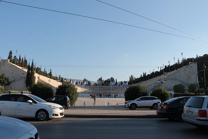 Pictures of Athens in a Winter day