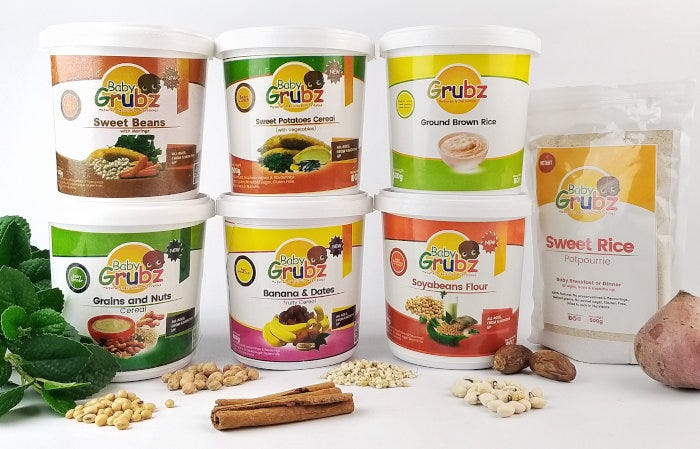 A selection of BabyGrubz products. A selection of BabyGrubz products.