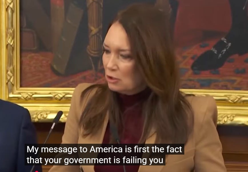 Video screenshot of Ag Secretary Brooke Rollins at an October 31 press conference hosted by Speaker Mike Johnson in the Capitol, insisting she wouldn't use dedicated emergency funding to pay SNAP benefits. Caption: 'My message to America is first the fact that your government is failing you right now...' Video screenshot of Ag Secretary Brooke Rollins at an October 31 press conference hosted by Speaker Mike Johnson in the Capitol, insisting she wouldn't use dedicated emergency funding to pay SNAP benefits. Caption: 'My message to America is first the fact that your government is failing you right now...'