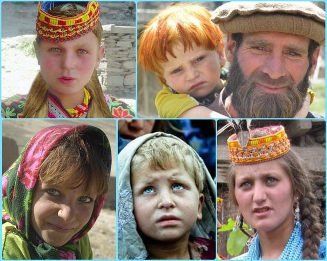 Nuristanis, natives of northeastern Afghanistan, and the Kalasha ...