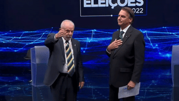 Debate teve pela 1ª vez candidatos se tocando