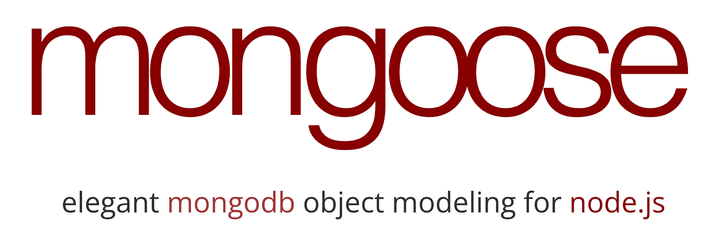 Screenshot of the Mongoose home web page, 2024 - "elegant mongodb object modeling for node.js" Screenshot of the Mongoose home web page, 2024 - "elegant mongodb object modeling for node.js"