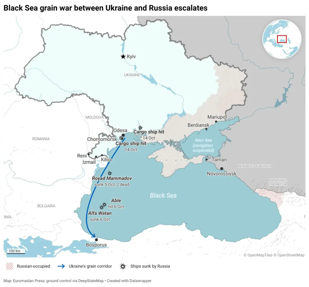 Black Sea grain war between Ukraine and Russia escalates Black Sea grain war between Ukraine and Russia escalates