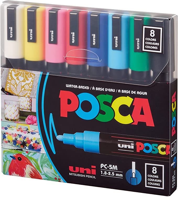 This may contain: the box contains several different colored pens