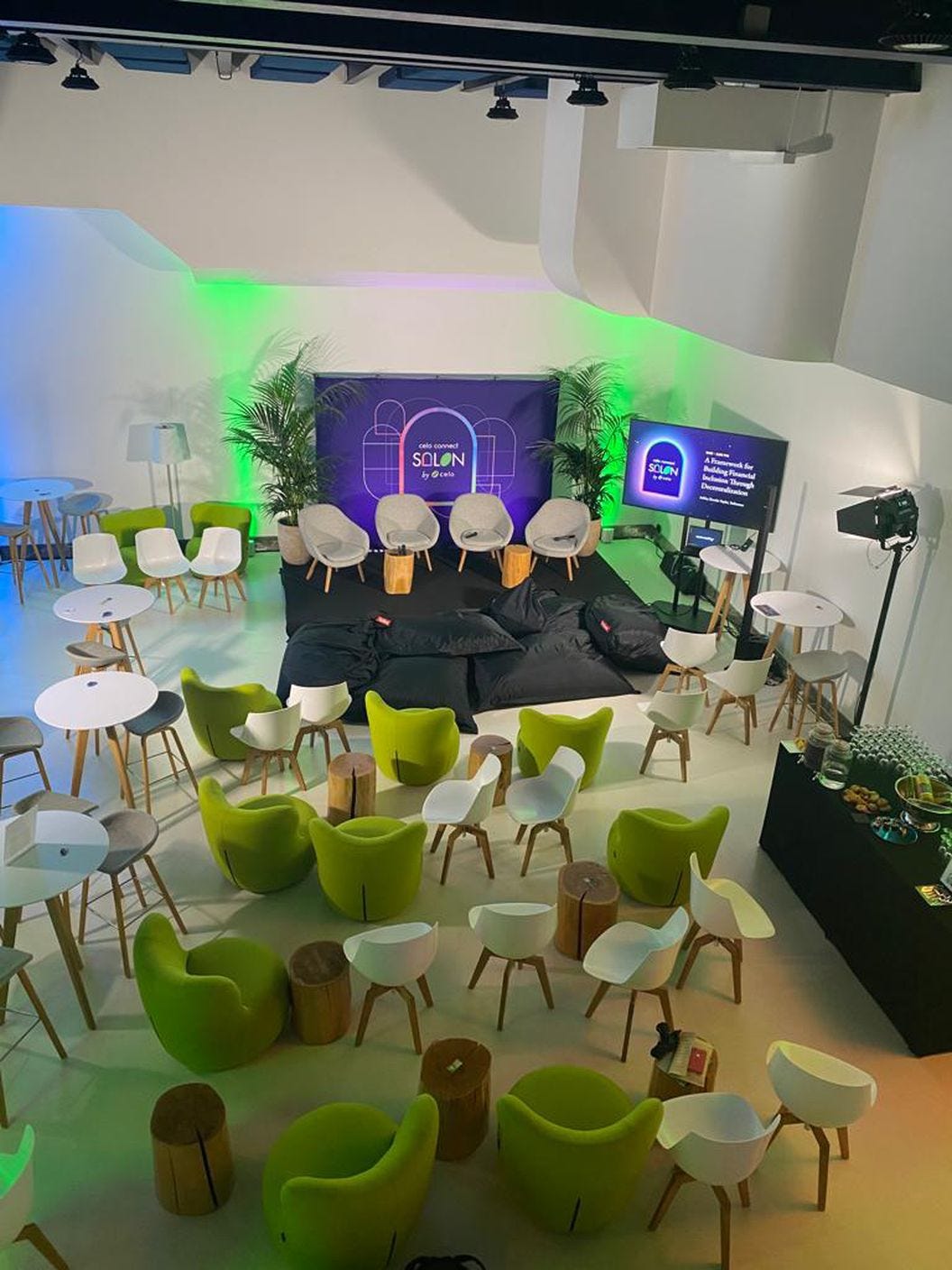 At Celo’s “salon” last year in Paris, a community space mainly focused on DAO discussions, NFTs and ReFi. (Lyllah Ledesma)