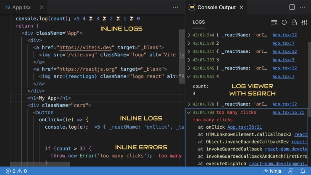 Debug smarter with real time logs in VS Code