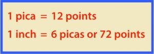 type size measurements