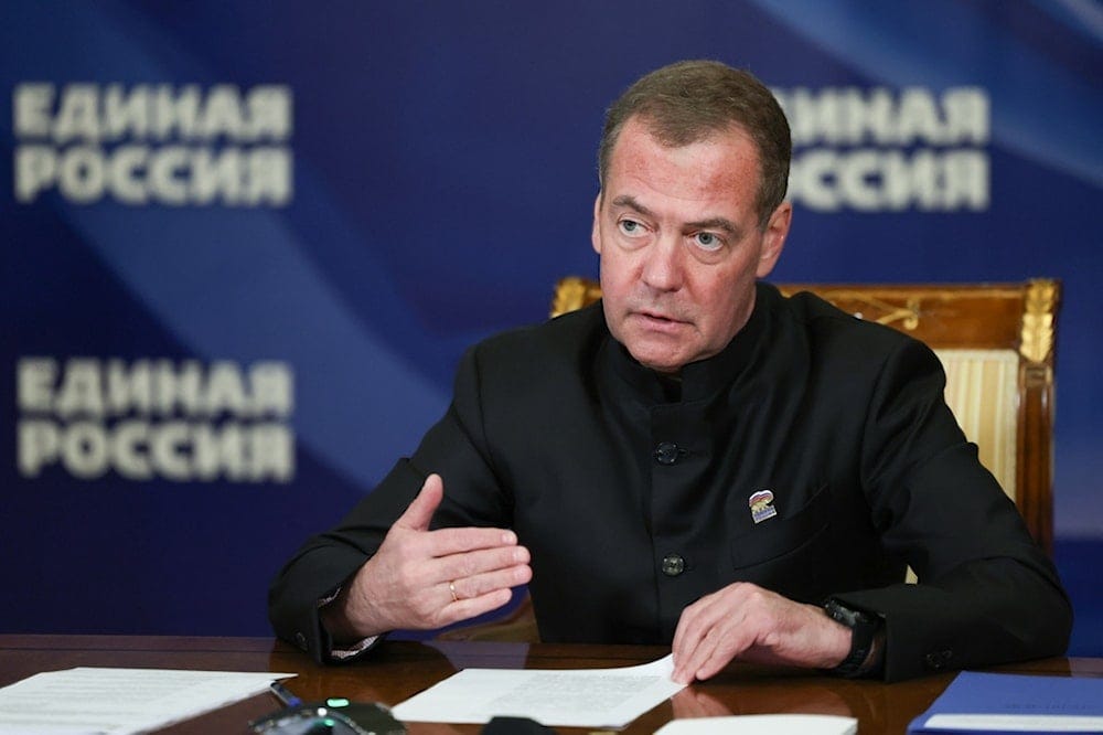 Russian Security Council Deputy Chairman and the head of the United Russia party Dmitry Medvedev gestures during a meeting at the Gorki state residence outside Moscow, Russia, Wednesday, Sept. 16, 2026. (Ekaterina Shtukina, Sputnik, Pool via AP) Russian Security Council Deputy Chairman and the head of the United Russia party Dmitry Medvedev gestures during a meeting at the Gorki state residence outside Moscow, Russia, Wednesday, Sept. 16, 2026. (Ekaterina Shtukina, Sputnik, Pool via AP)