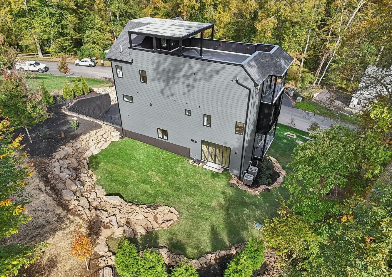 house for sale newtown square modern house exterior rear
