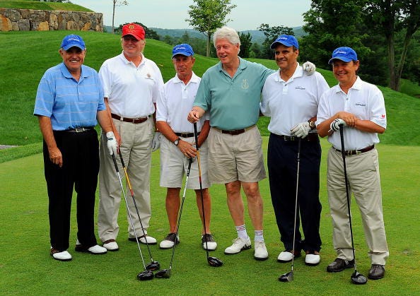 Image result for picture of trump with clinton