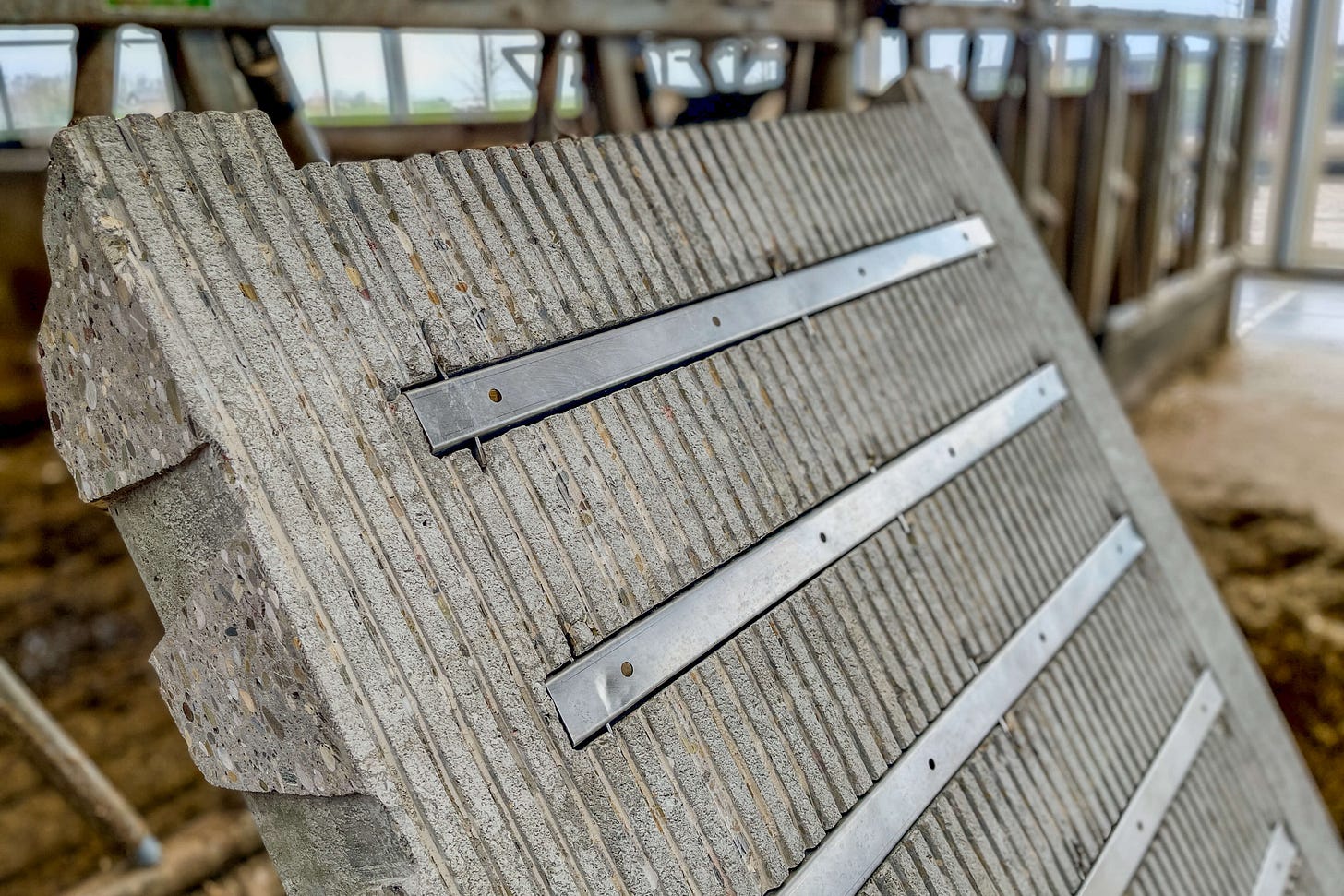 Spezielle Streifen aus Edelstahl mit 8-Millimeter-Löchern verschliessen den Spaltenboden. Spezielle Streifen aus Edelstahl mit 8-Millimeter-Löchern verschliessen den Spaltenboden.