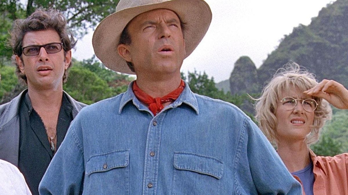 El actor Sam Neill, en un fotograma de Jurassic Park.