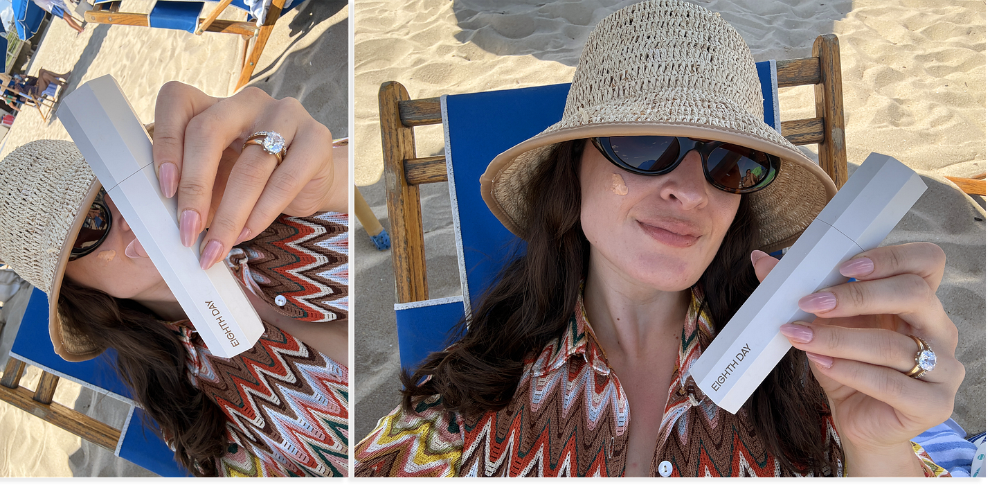 Bella holding Eighth Day SPF