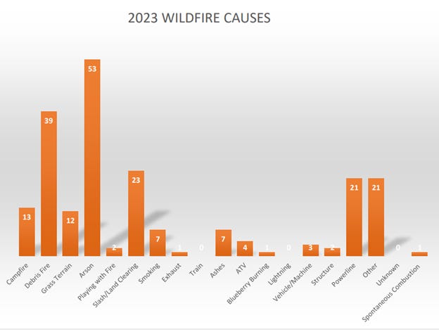 A graph of a number of wildfire causes

AI-generated content may be incorrect.