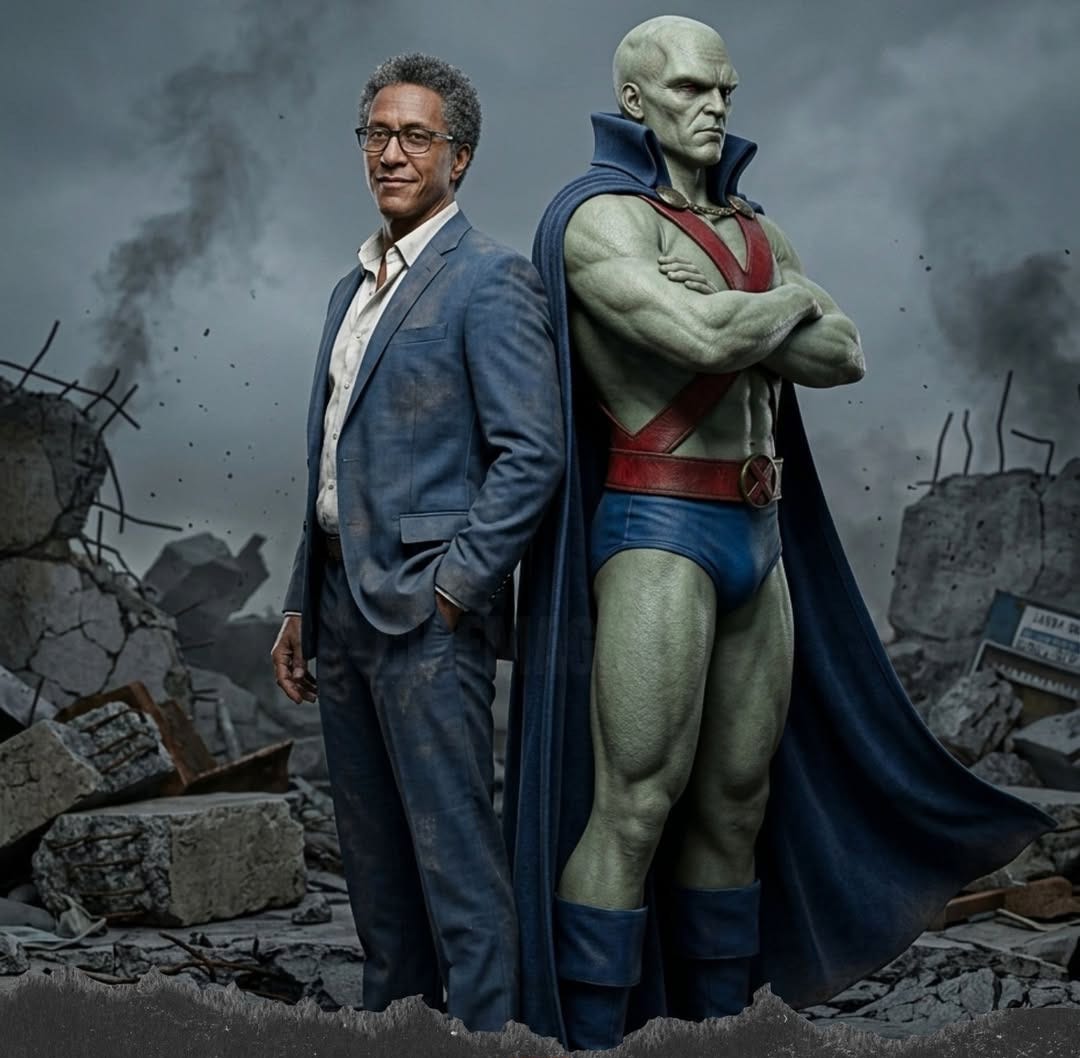 May be an image of Superman and text that says 'NEWS THE WIRE STAR ANDRE ROYO HAS BEEN CAST IN MAN OF TOMORROW. THE SENTIENT' May be an image of Superman and text that says 'NEWS THE WIRE STAR ANDRE ROYO HAS BEEN CAST IN MAN OF TOMORROW. THE SENTIENT'