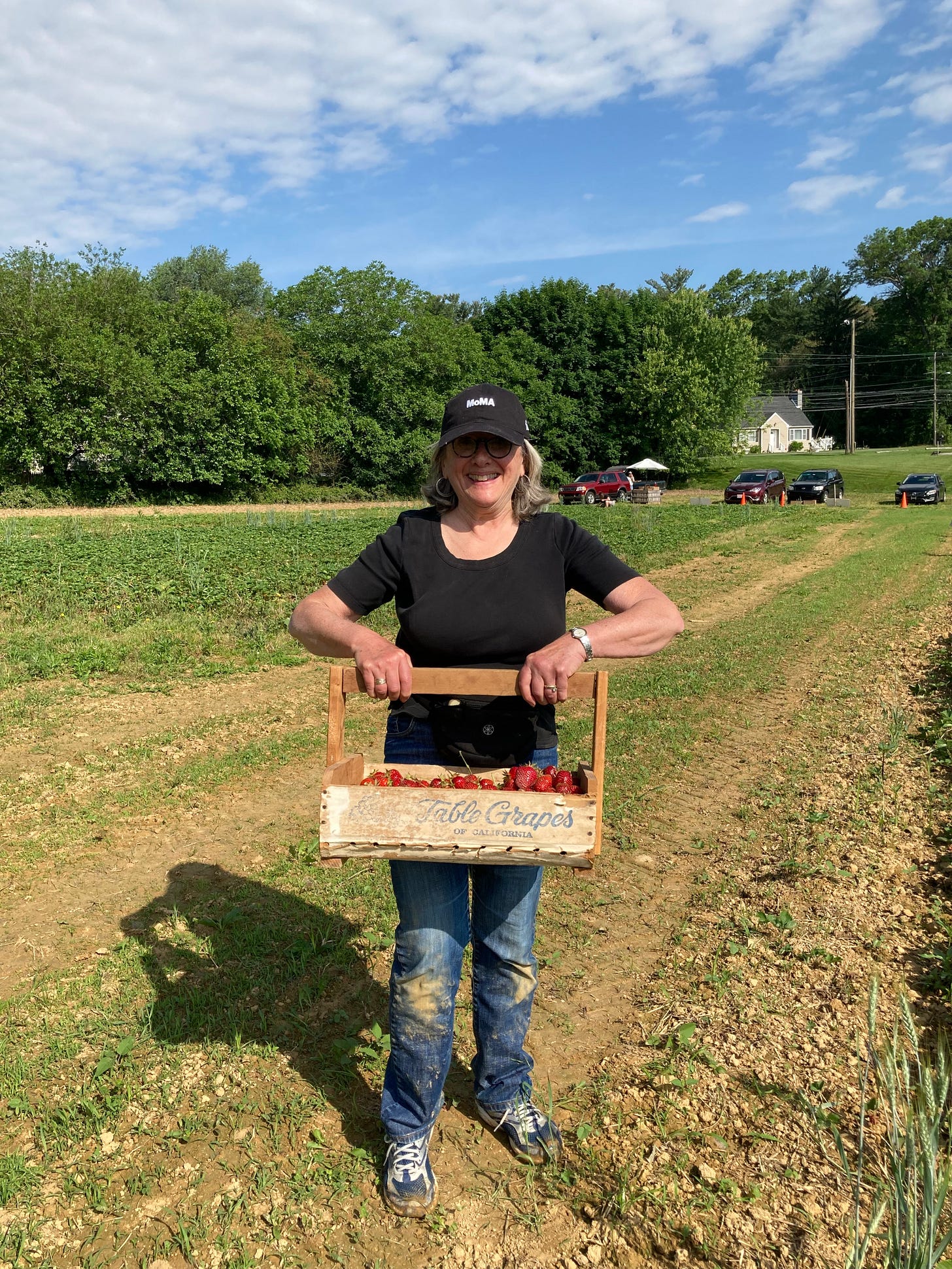 woman with strawberries