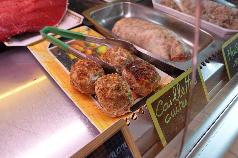 Cayette at the Local Boucherie and Chacuterie of Les Estables Cayette at the Local Boucherie and Chacuterie of Les Estables