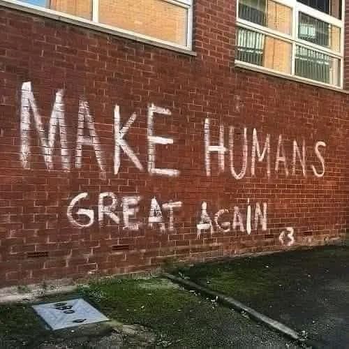 May be an image of text that says 'MAKE HUMANS GREAT ACAIN'