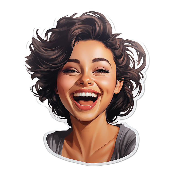cartoonish face stickers