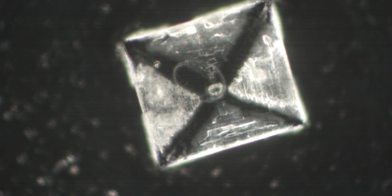 The transformation of the salt crystal