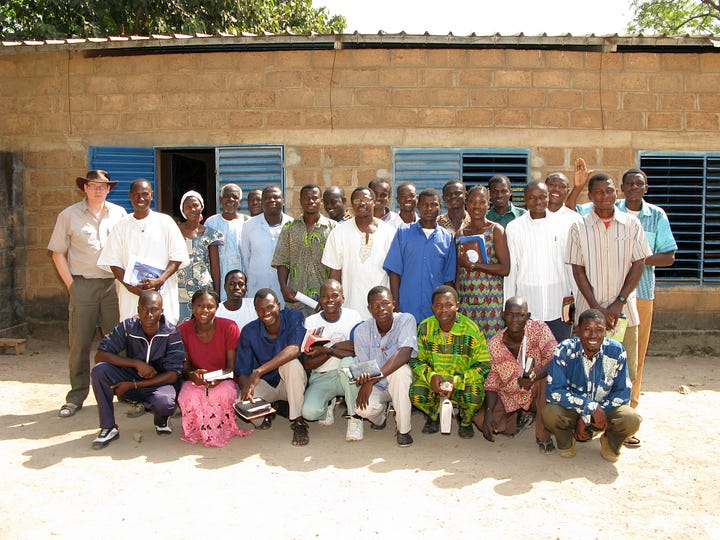 Leaders & Learners of 'Assemblée Evangélique de Pentecôte (AEP) · Jeunes Serviteurs de Dieu (JSD) · Léo · Ougadougou · 2002 · 2005 · 2008