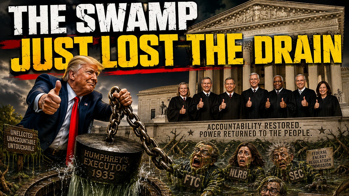 The Swamp Just Lost It's Drain: Massive SCOTUS ruling today that no one has noticed hardly - The 4th Branch is gone !!!!