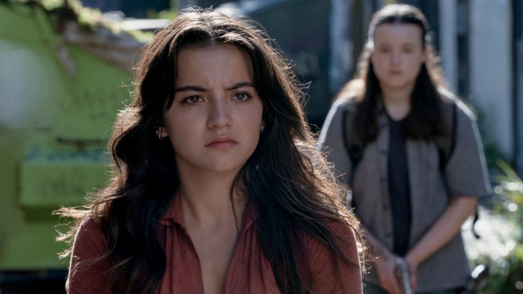 Isabela Merced and Bella Ramsey in "The Last of Us" Season 2, Episode 5 (Liane Hentscher/HBO)