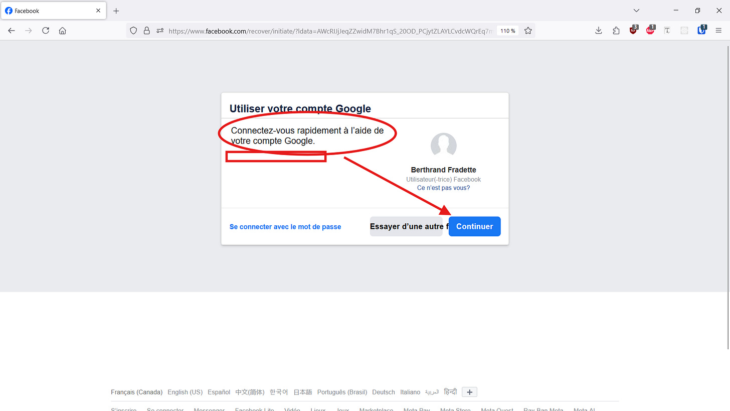 Accéder a son compte Facebook grâce à gmail