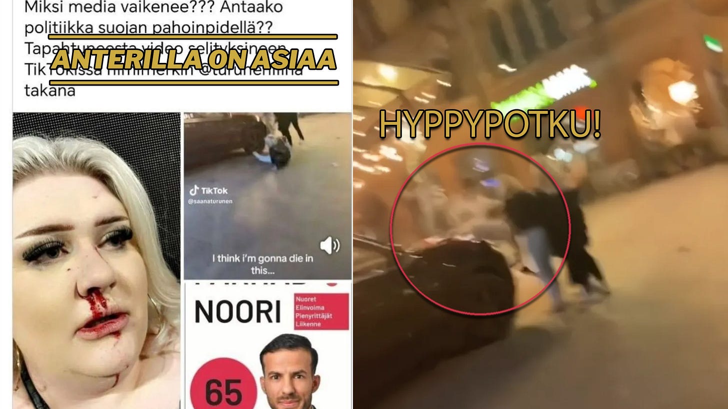 SDP:n entisen ehdokkaan ja nykyisen jäsenen Farhad Noorin väitetään hyökänneen nuorten naisten kimppuun ottamalla ensin vauhtia ja tekemällä hyppypotkun.