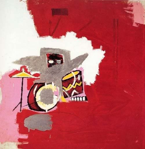 Jean-Michel Basquiat Andy Warhol collaboration pop art graffiti painting Max Roach Jean-Michel Basquiat Andy Warhol collaboration pop art graffiti painting Max Roach